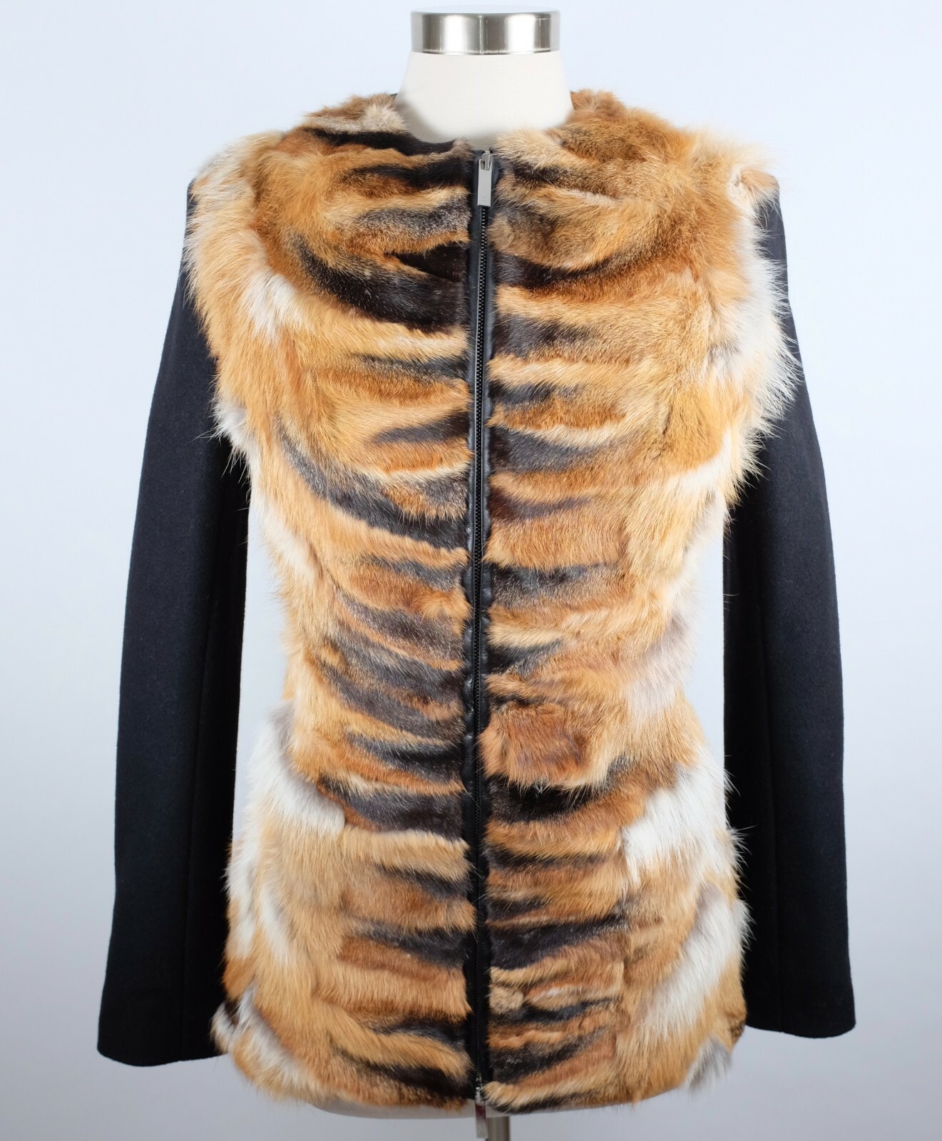 ジャケット Stitching Fur Jacket Miss Sixty Luxury Faux Fur Patchwork Cropped Jacket - Etsy