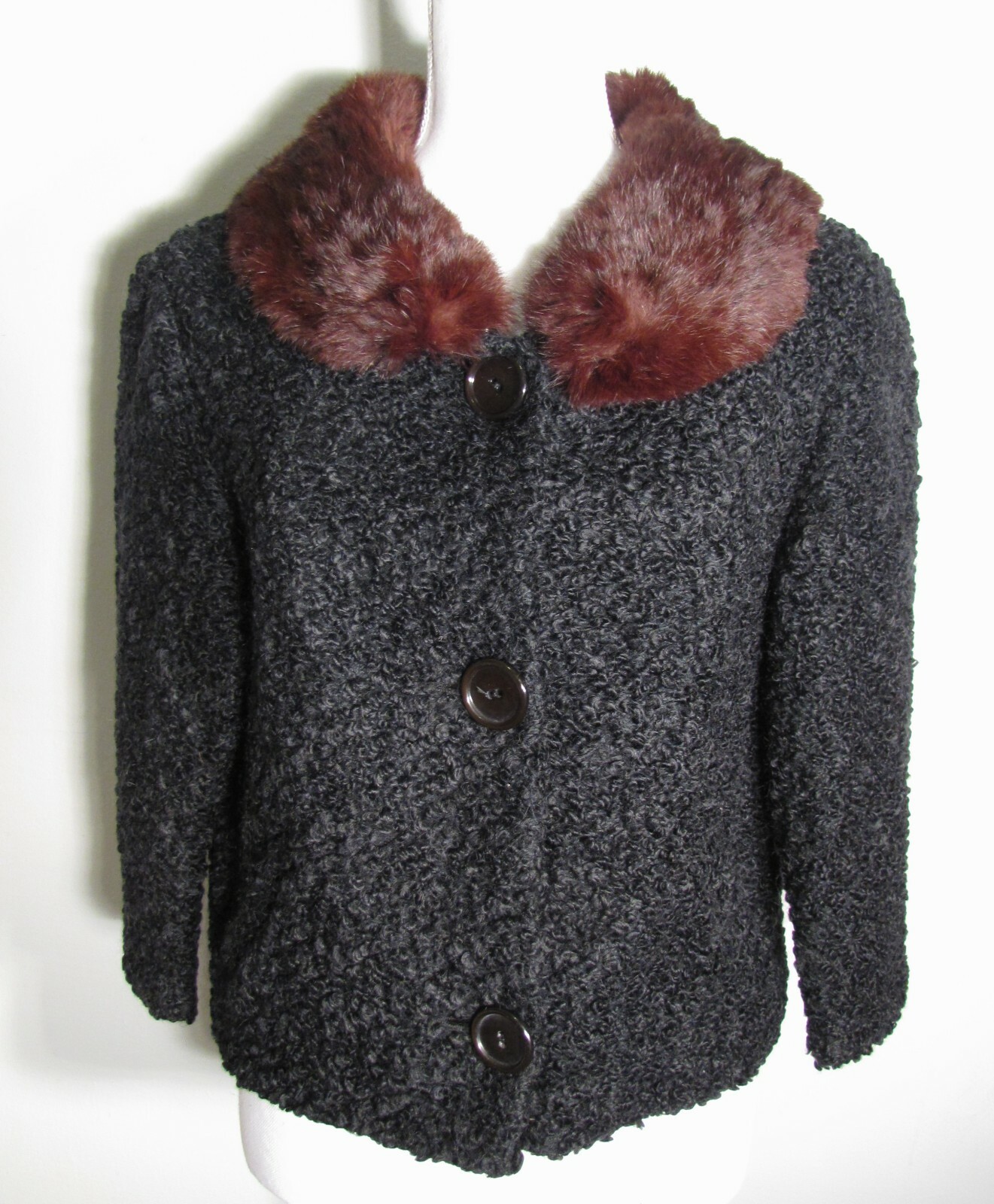 ジャケット・アウター Ameri VINTAGE SHEEP MOUTON LONG COAT Vintage 1980s Overland Sheepskin Brown Knee Length Shearling