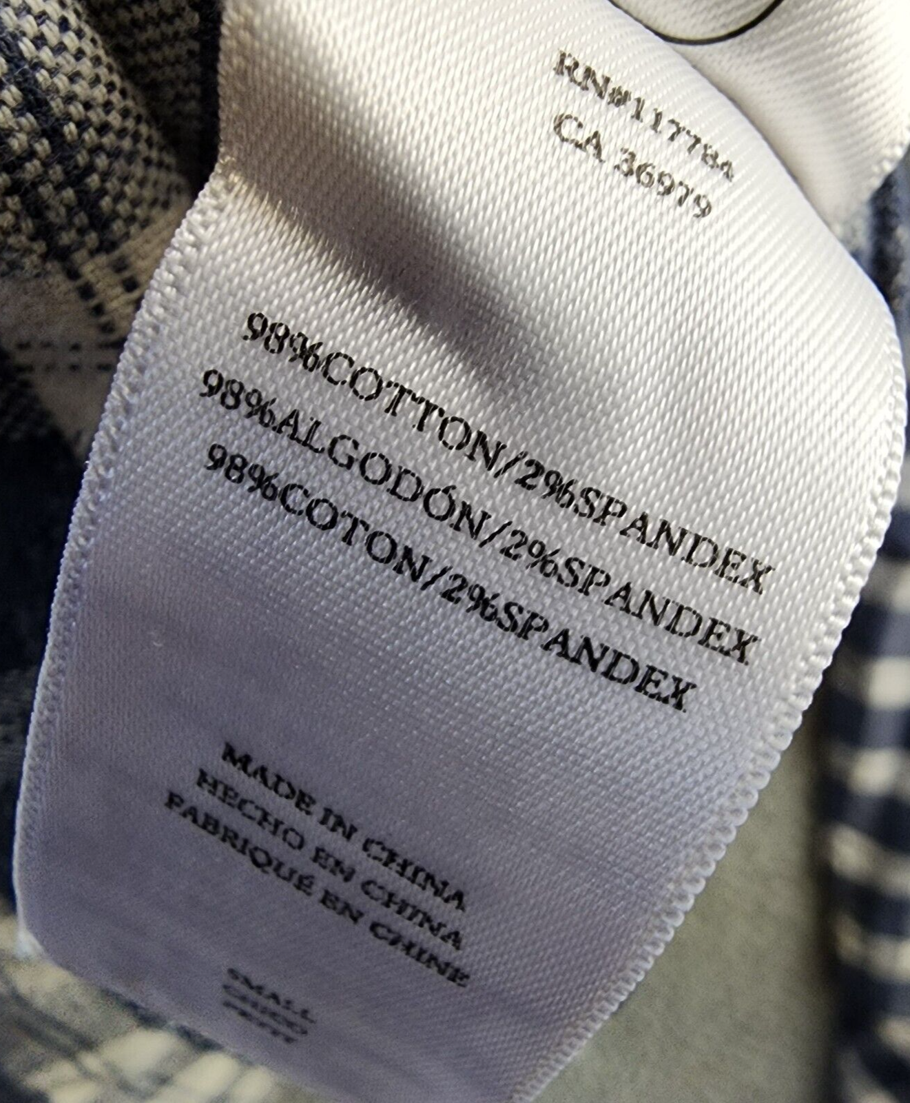 Rails Reid Button Front Plaid Shirt Men's S Midnight Grey Melange Long Sleeve~ - Picture 12 of 15