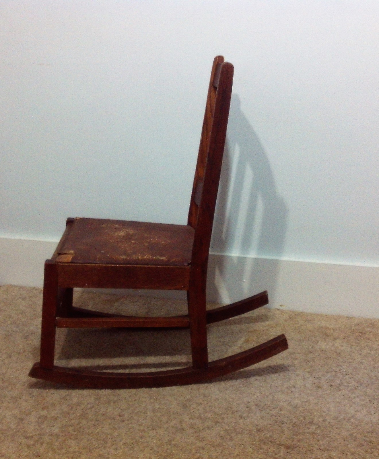 VINTAGE ARTS & CRAFTS OAK MISSION SEWING ROCKER ROCKING CHAIR
