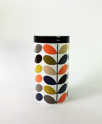 Orla Kiely Multi Stem Tin Orange New In Box Orange Black Green