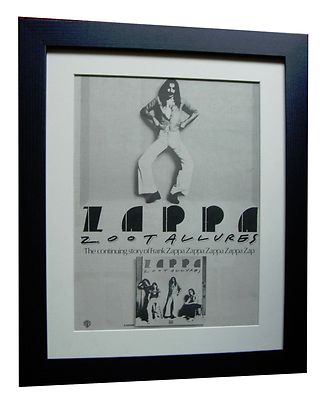 FRANK ZAPPA+Zoot Allures+POSTER+AD+FRAMED+1977+RARE ORIGINAL+EXPRESS GLOBAL SHIP