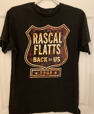 Rascal Flatts Back To US Tour 2018 Concert T Shirt mens XL Black Short Sleeve