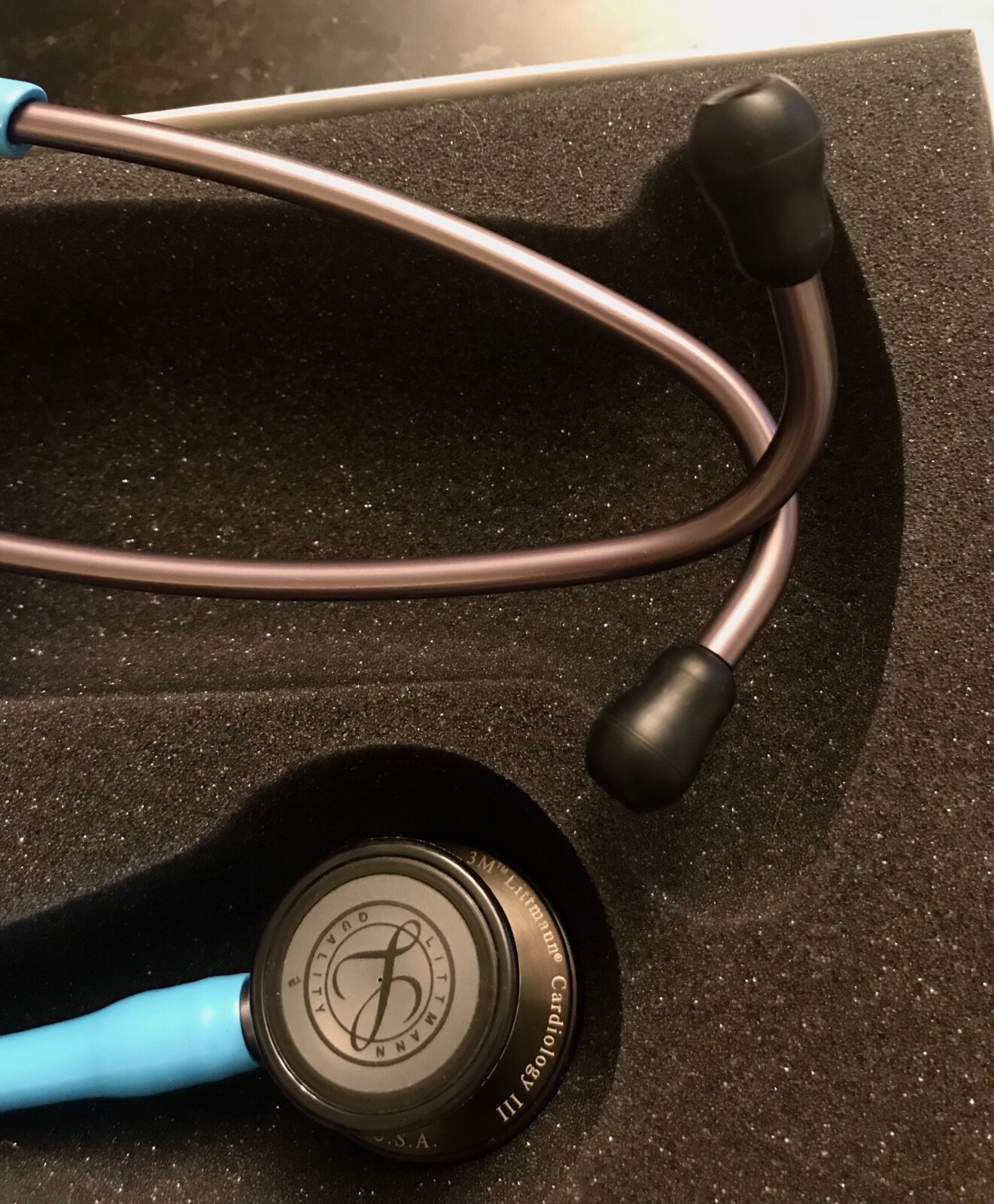 Littmann Cardiology III Stethoscope Turquoise/Smoke Finish - Excellent Condition