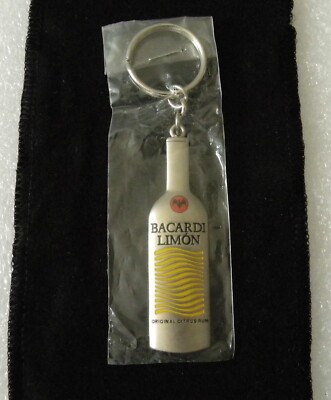 BACARDI LIMON Rum LOGO Bottle Key Chain ring - Original Citrus Rum