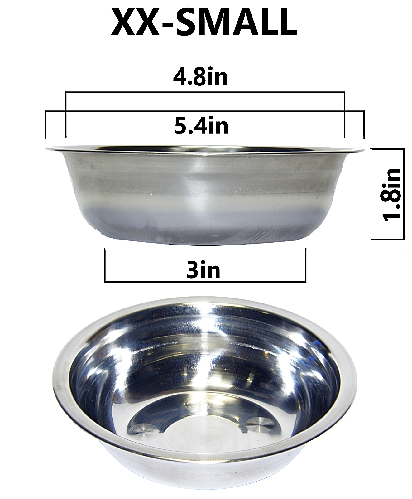 Set of 2 Dog Cat Pet Bowl Dish Metal STAINLESS STEEL New L XL XXL M S XS XXS