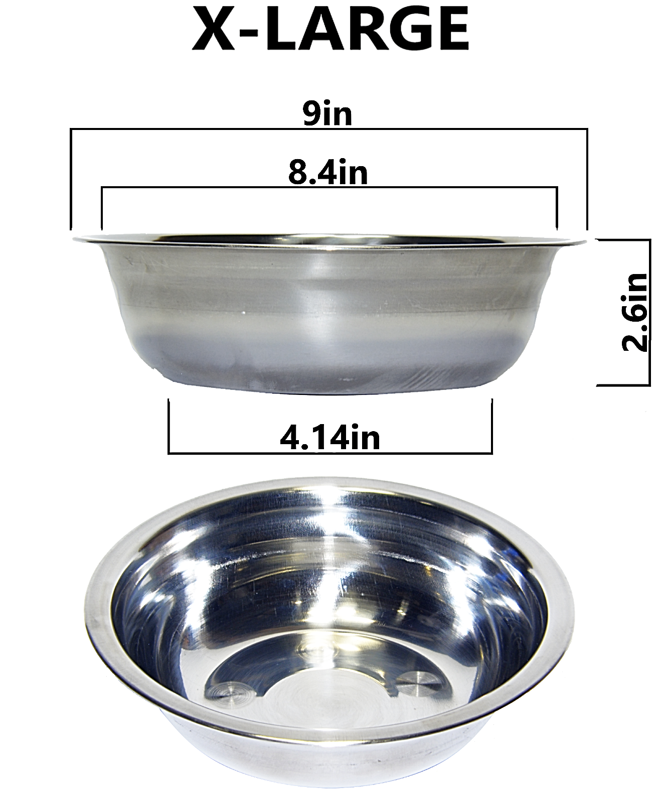 Set of 2 Dog Cat Pet Bowl Dish Metal STAINLESS STEEL New L XL XXL M S XS XXS