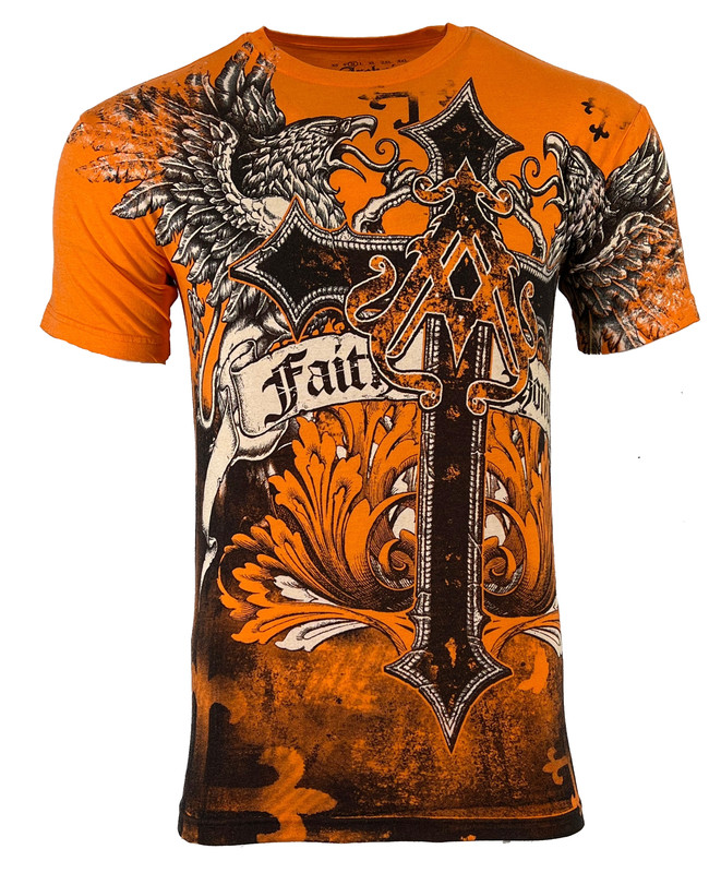Archaic Affliction Men's T-Shirt WINGED CREATURE Wings Biker S-3XL