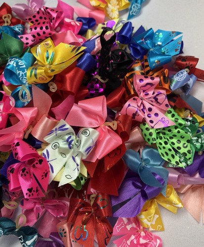 Dog Bows Pet Grooming Bows . Topknot Bows And Ear Bows Variety 100( 50 Pair) USA
