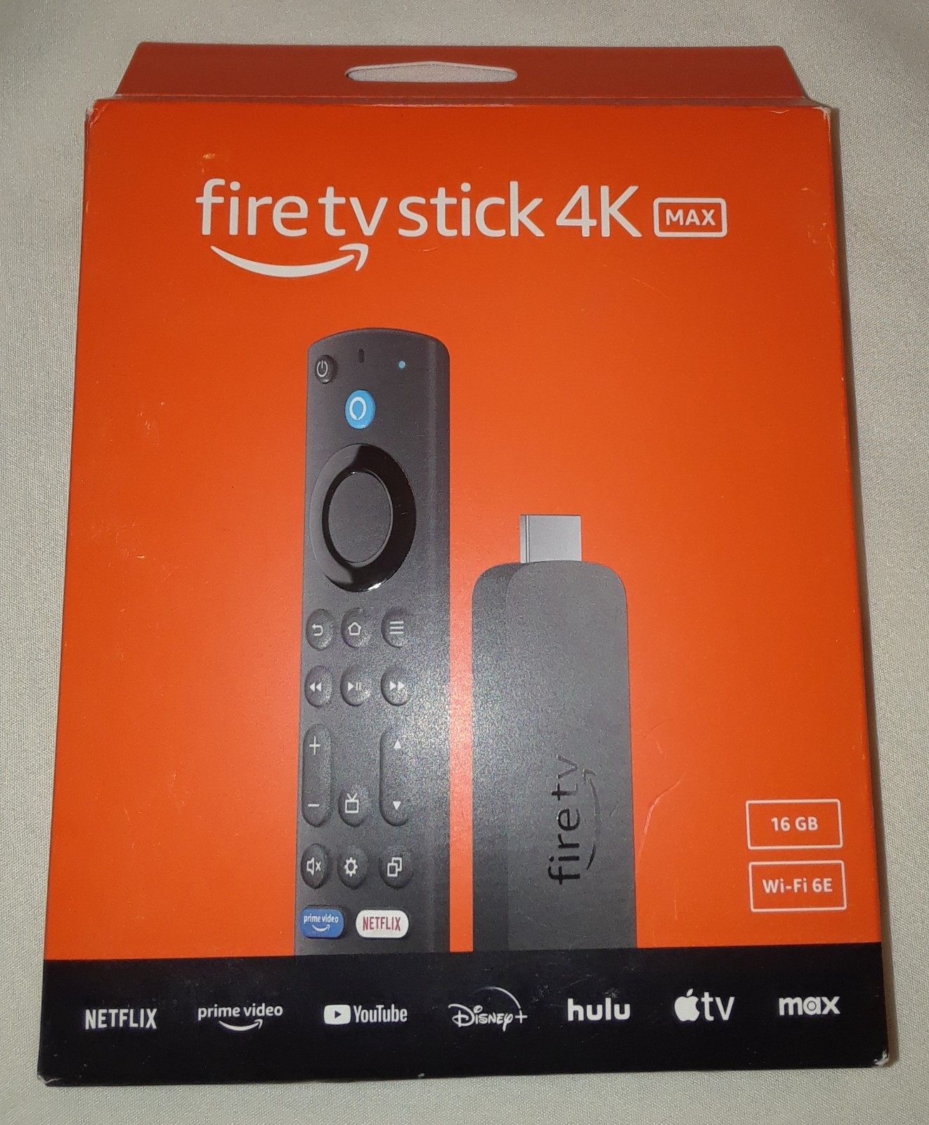 Amazon Fire TV Stick 4K MAX Streaming Device, 16 GB Wi-Fi 6E