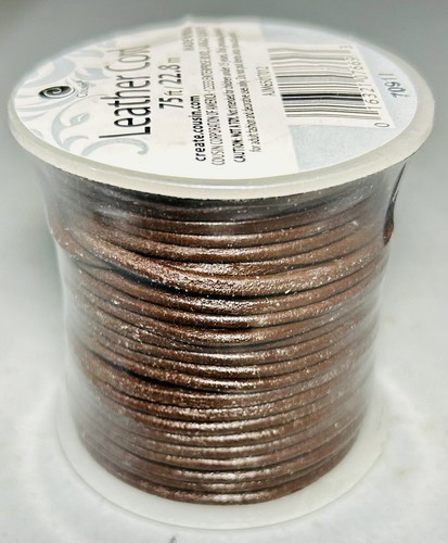 75 Ft/22.8 M Genuine Brown Leather Cord  Jewelry Supply/Beading Bracelets Crafts