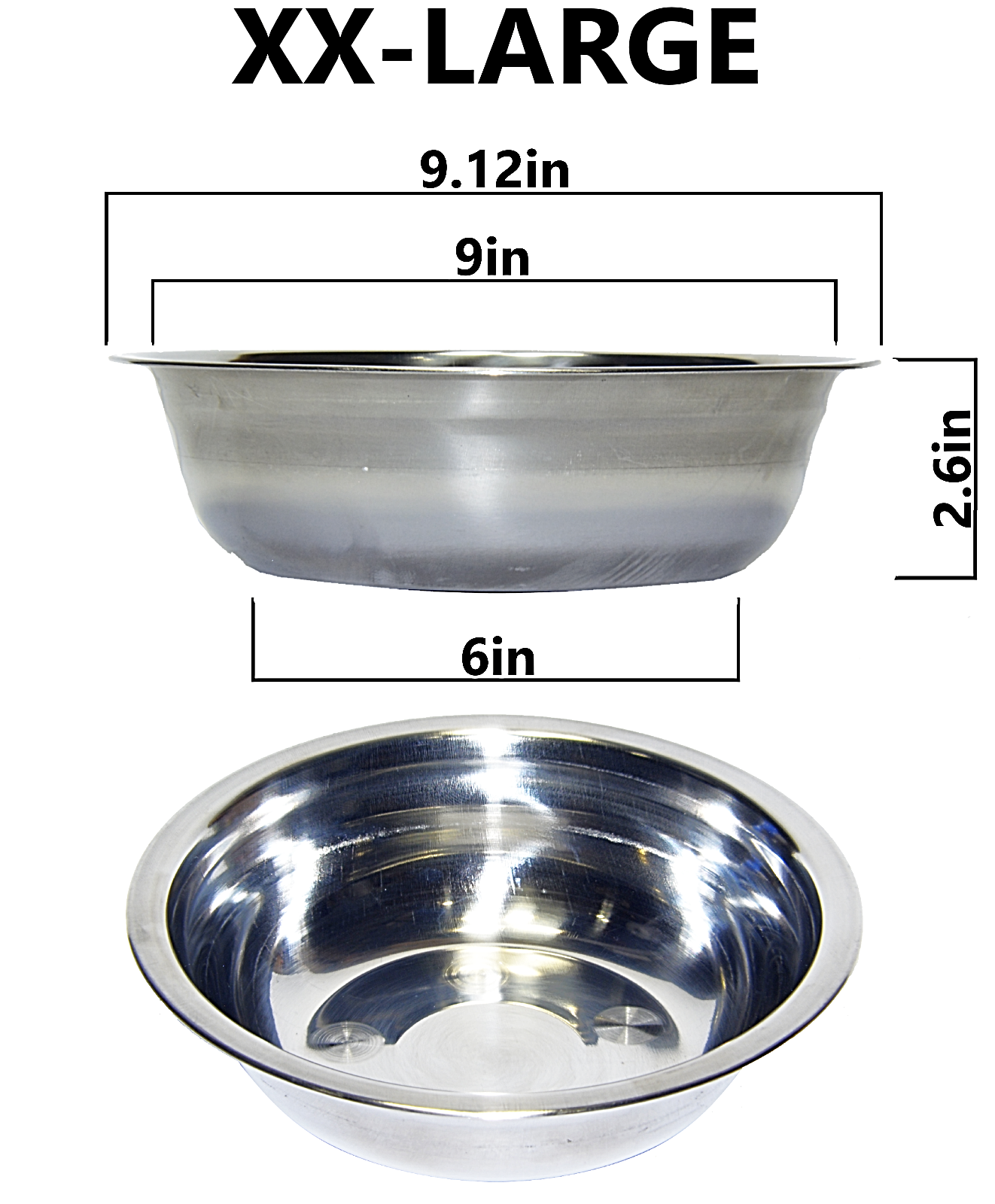 Set of 2 Dog Cat Pet Bowl Dish Metal STAINLESS STEEL New L XL XXL M S XS XXS