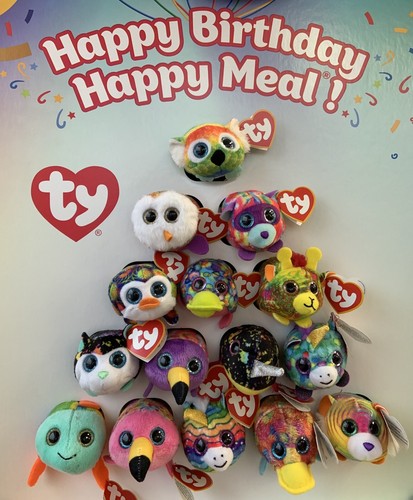 36 piece Complete Set McDonalds TY Teenie Teeny Beanie Babies 40 Years Happy