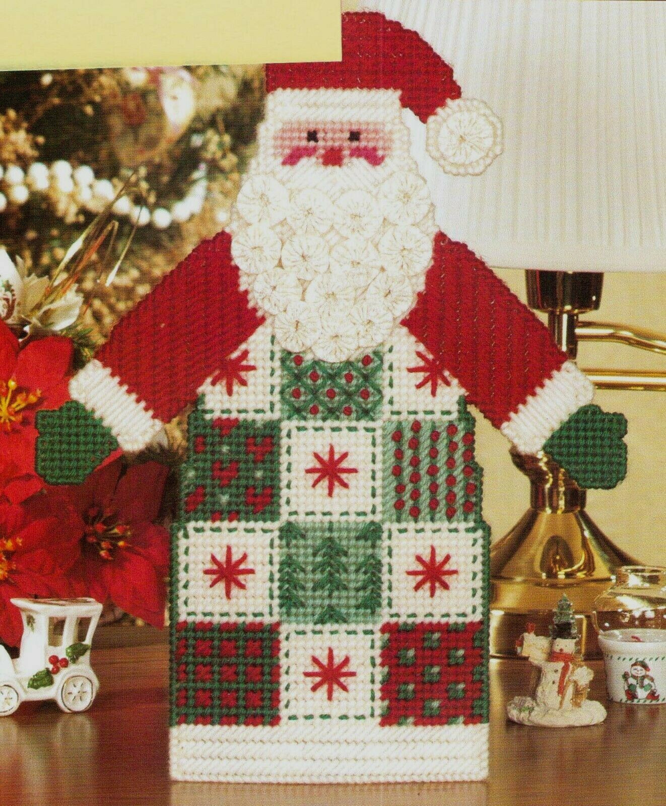 yo-yo-santa-christmas-plastic-canvas-pattern-instructions-ebay