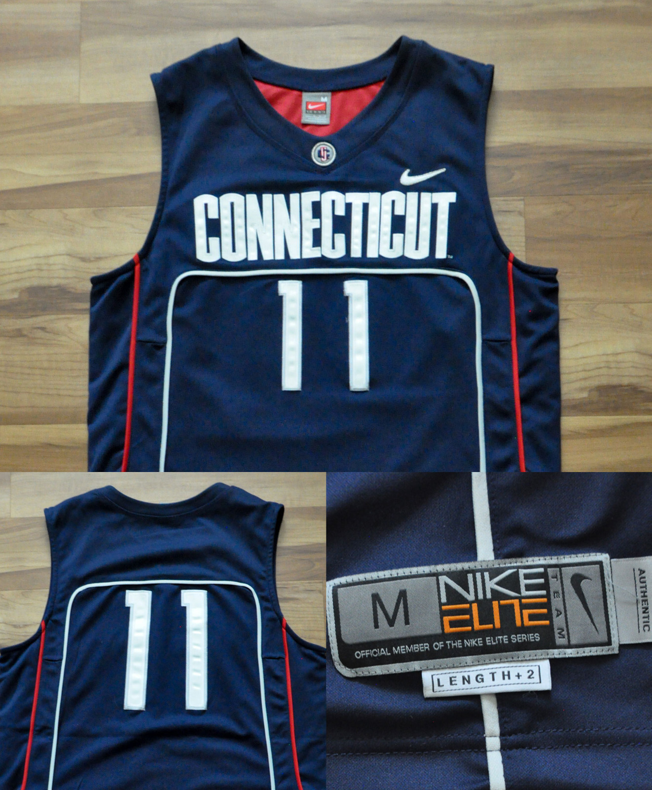 11 UConn Huskies Nike Jersey Elite Authentic Basketball NCAA
