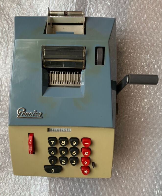 Vintage Calculator Manual Precisa 108-10 Hermes Adding Machine W. Germany in N C
