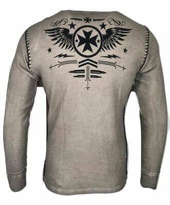 Xtreme Couture by Affliction Men's Thermal Shirt INTENSITY Biker MMA