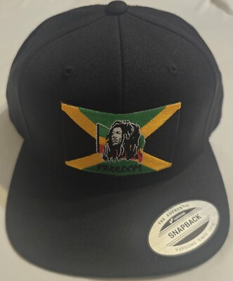 Bob Marley Patch On Yupoong 6089M Snapback Classic Adjustable Hat ,cap 