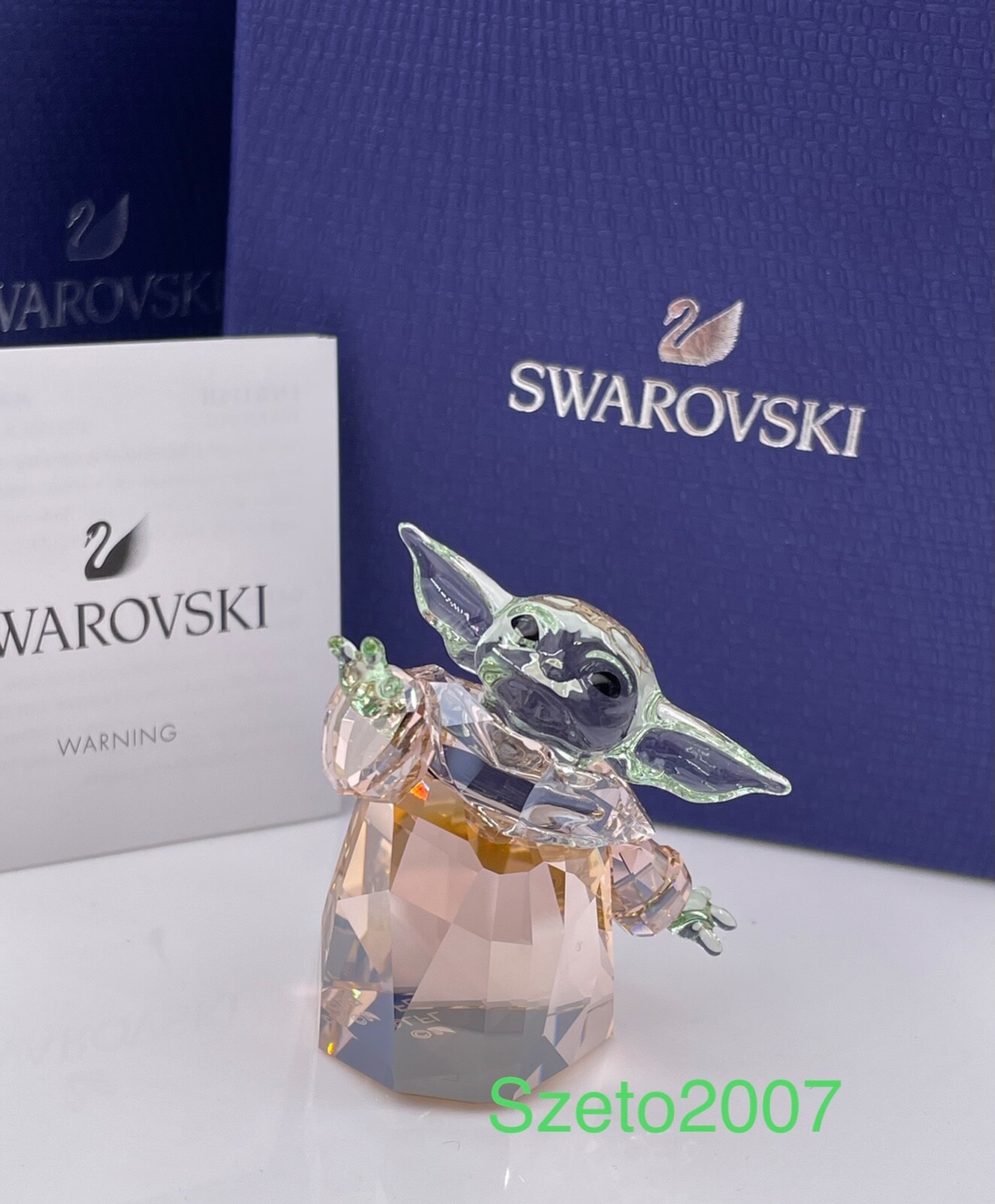 【 New!】SWAROVSKI YODA STARWARS Disney Amazon.com: Swarovski Star Wars Mandalorian The Child, Green