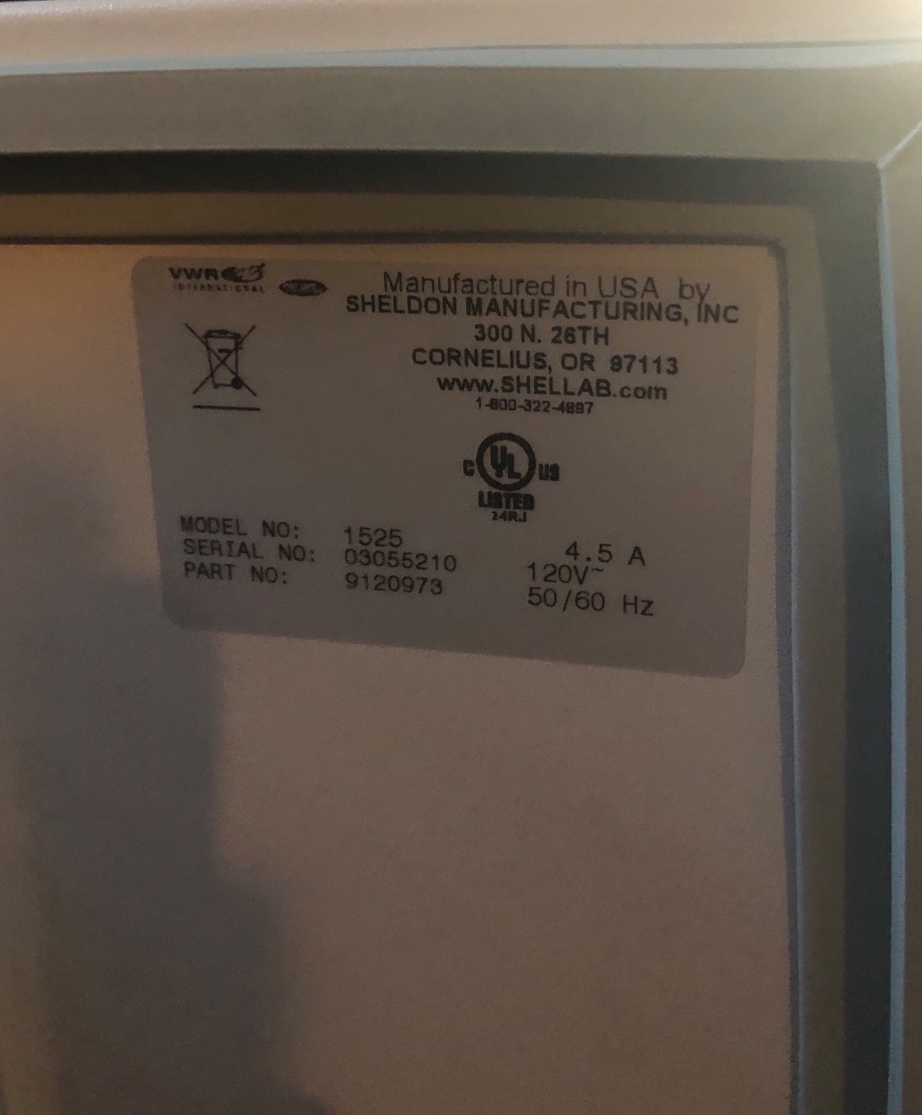 VWR 1525 Digital Incubator, used in great shape. Fully operational.