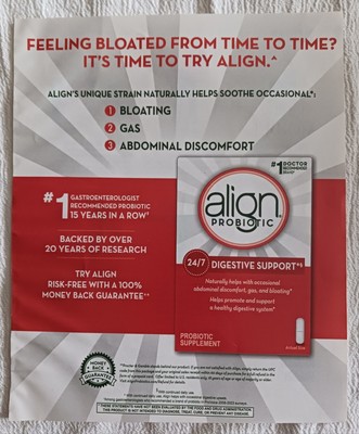 Align Probiotic Digestive Support 2024 Print Advertisement