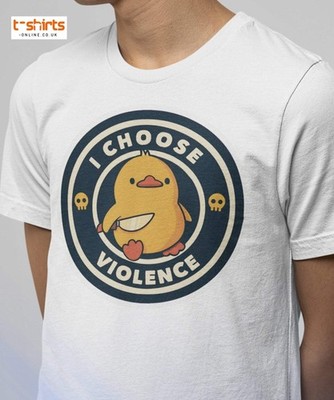 I Choose Violence Funny Duck T-Shirt