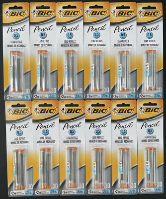 LOT OF 12 Bic Pencil 0.5 mm Precise Lead Refills, 30 EACH (360 Total Refills)