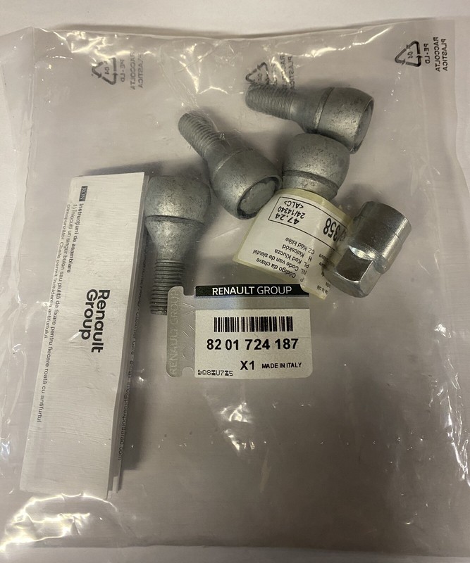 ÃCrous Antivol M12 Neuf Renault / Dacia 8201724187