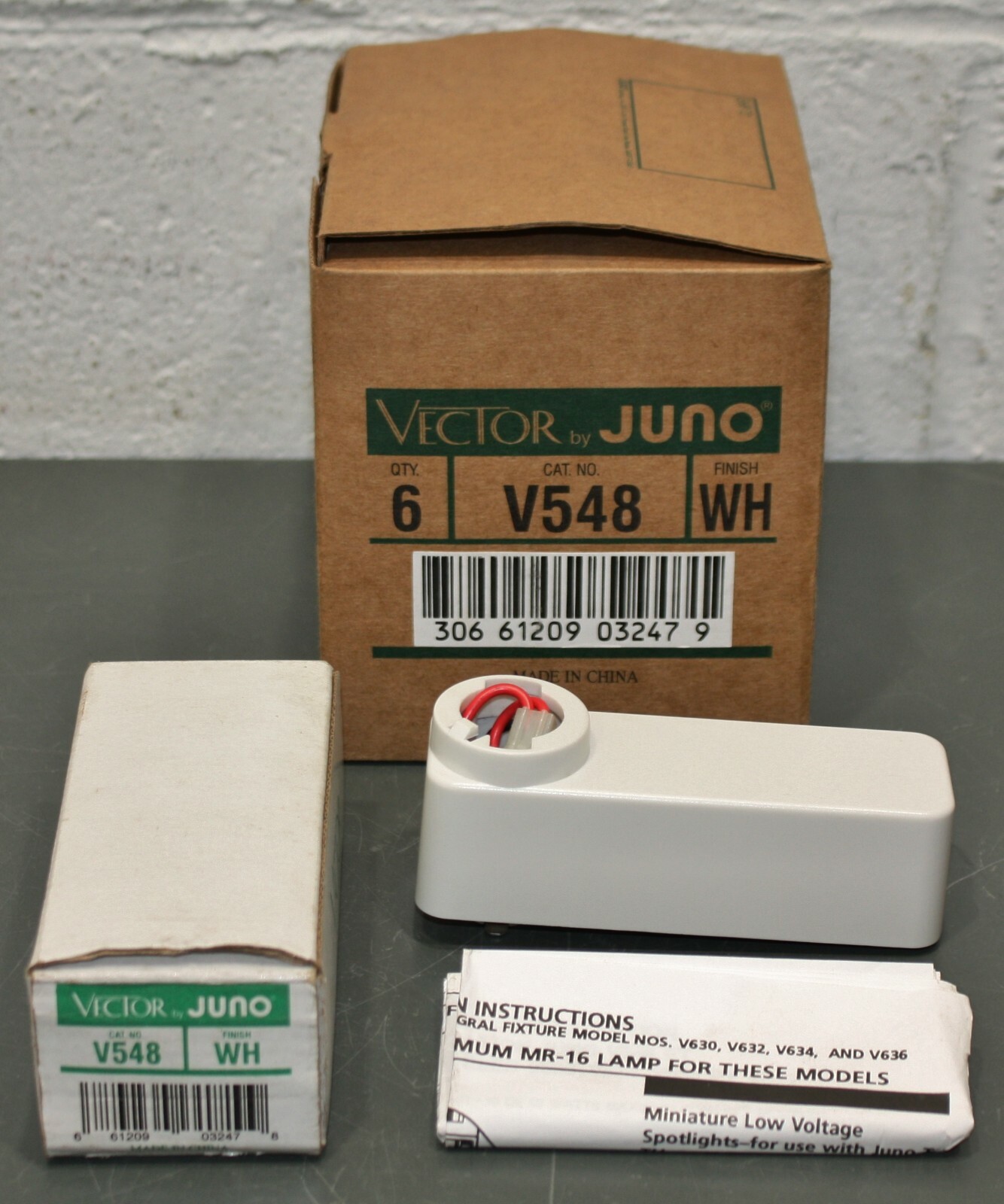 6) Vector by Juno Track Light Power Pack V548, White, for