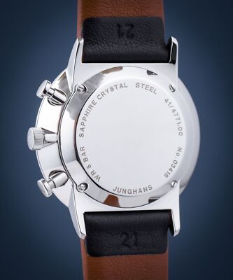 Pre-owned Junghans Auth  041/4771.00 Form C Chronograph Men's Wristwatch