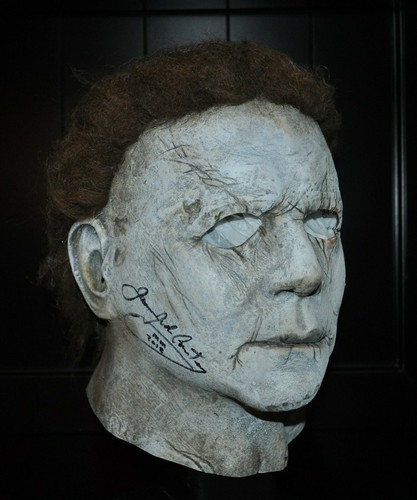 Tots Michael Myers Halloween Mask signed James Jude Court rehal by Kreation X