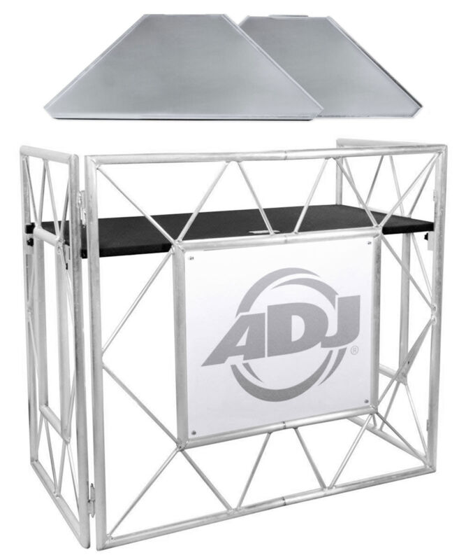 American DJ Pro Event Table II Foldable Portable DJ Booth Truss Facade+Shelves