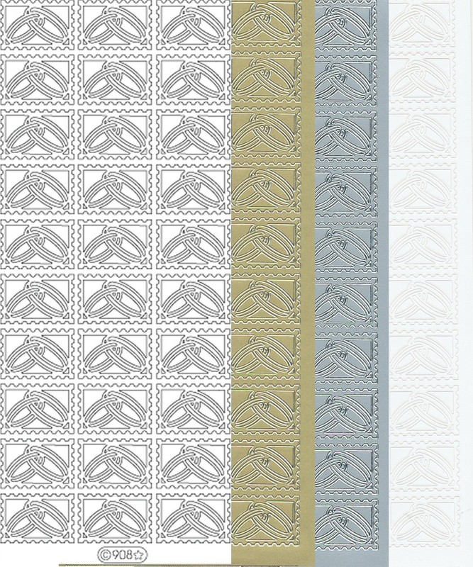 Starform Outline Stickers NÂ° 908 Mariage Alliances Auto-Collants Pell Offs