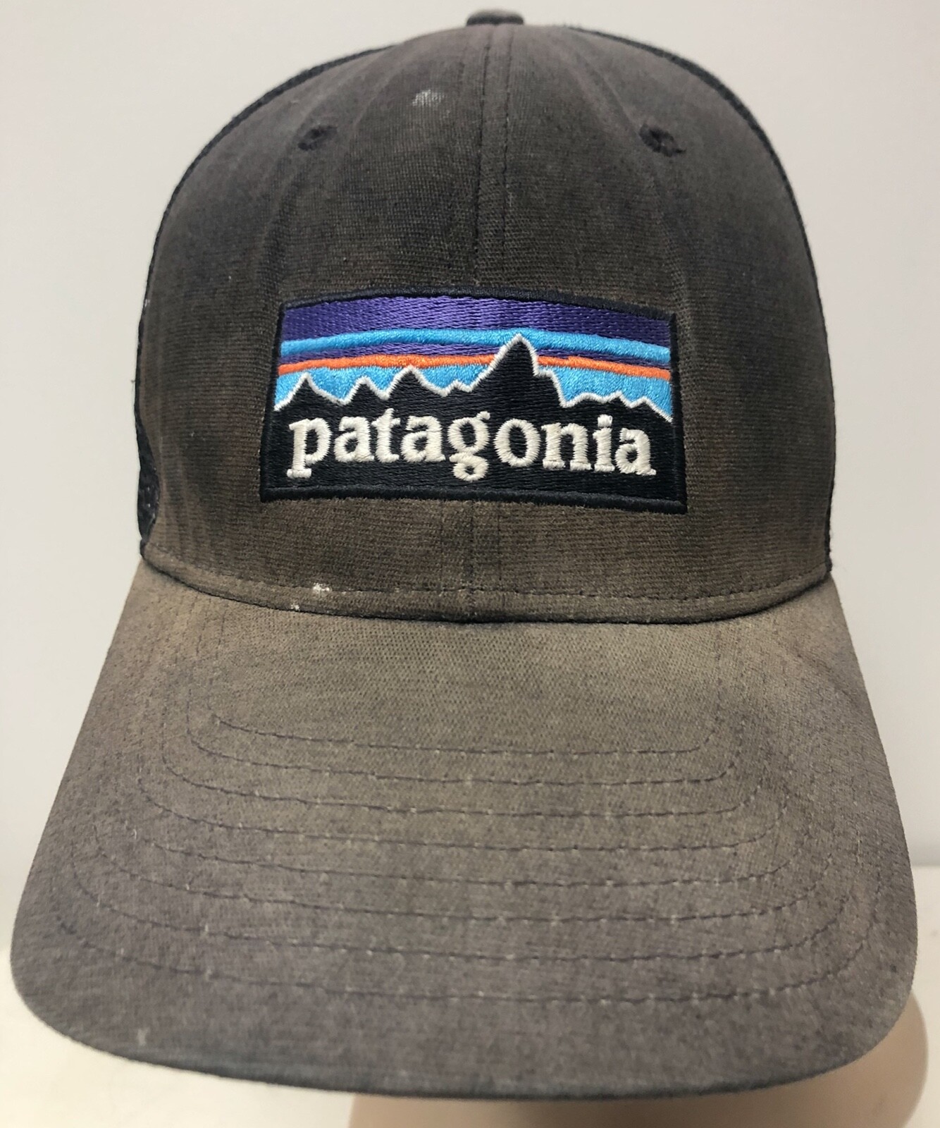 PATAGONIA VINTAGE LOOK SUN BLEACHED BLACK BASEBALL CAP WITH PATAGONIA VINTAGE LOOK SUN BLEACHED BLACK BASEBALL CAP WITH