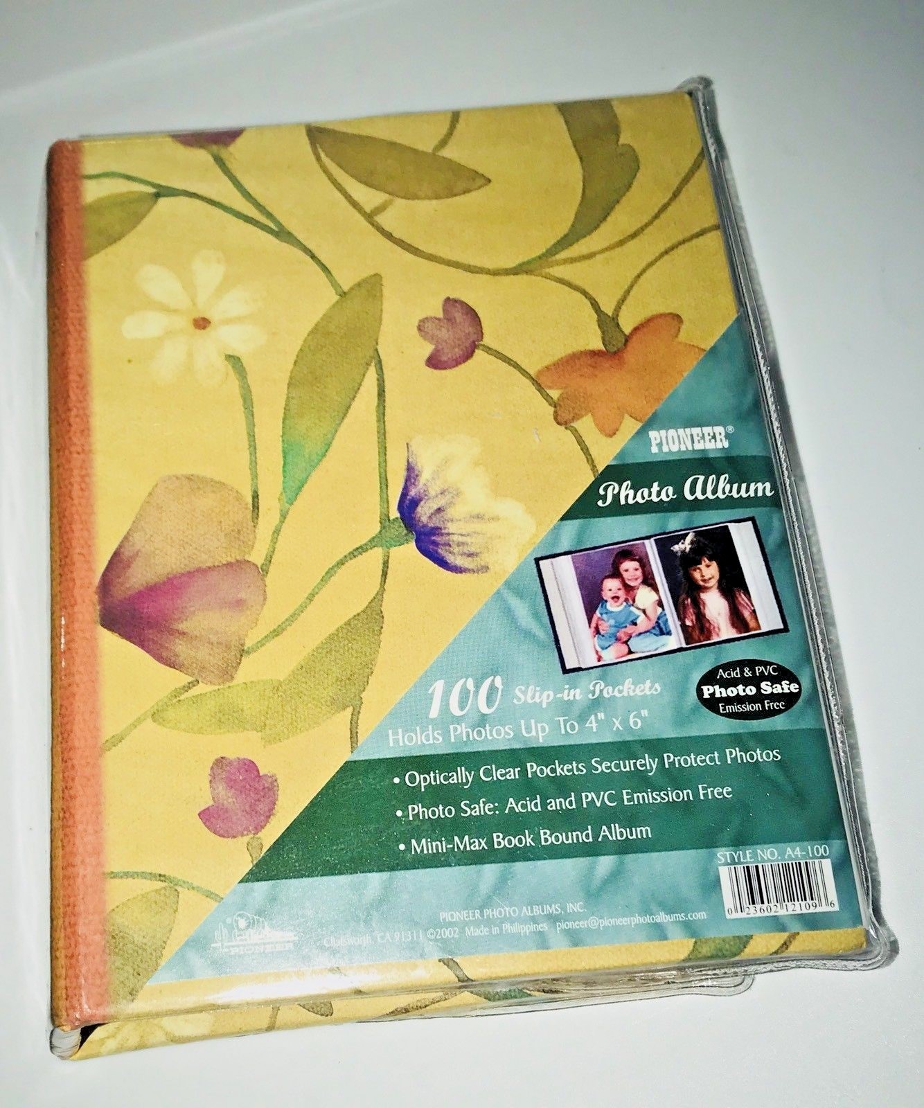 New Pioneer Floral Photo Album 100 Slip-in Pockets New in