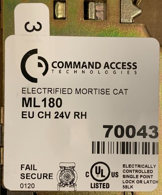 Command Access Technologies ML180 Electrified Mortise CAT