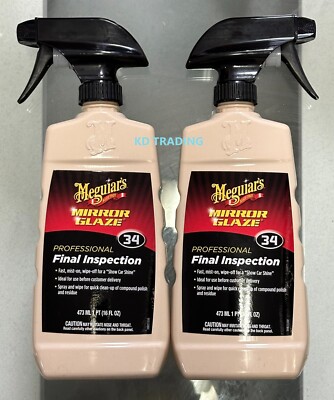 (2-Pk) Meguiar's MIRROR GLAZE PRO FINAL INSPECTION Show Car Shine Mist Wipe