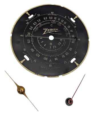 Vintage Zenith Tuner Dial 26-117 with 'Z' Pointer & Red Pointer - Original Parts