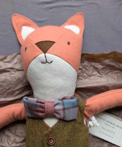 Walnut Animal Society Henry The Fox Heirloom Stuffed Toy Plush NWT