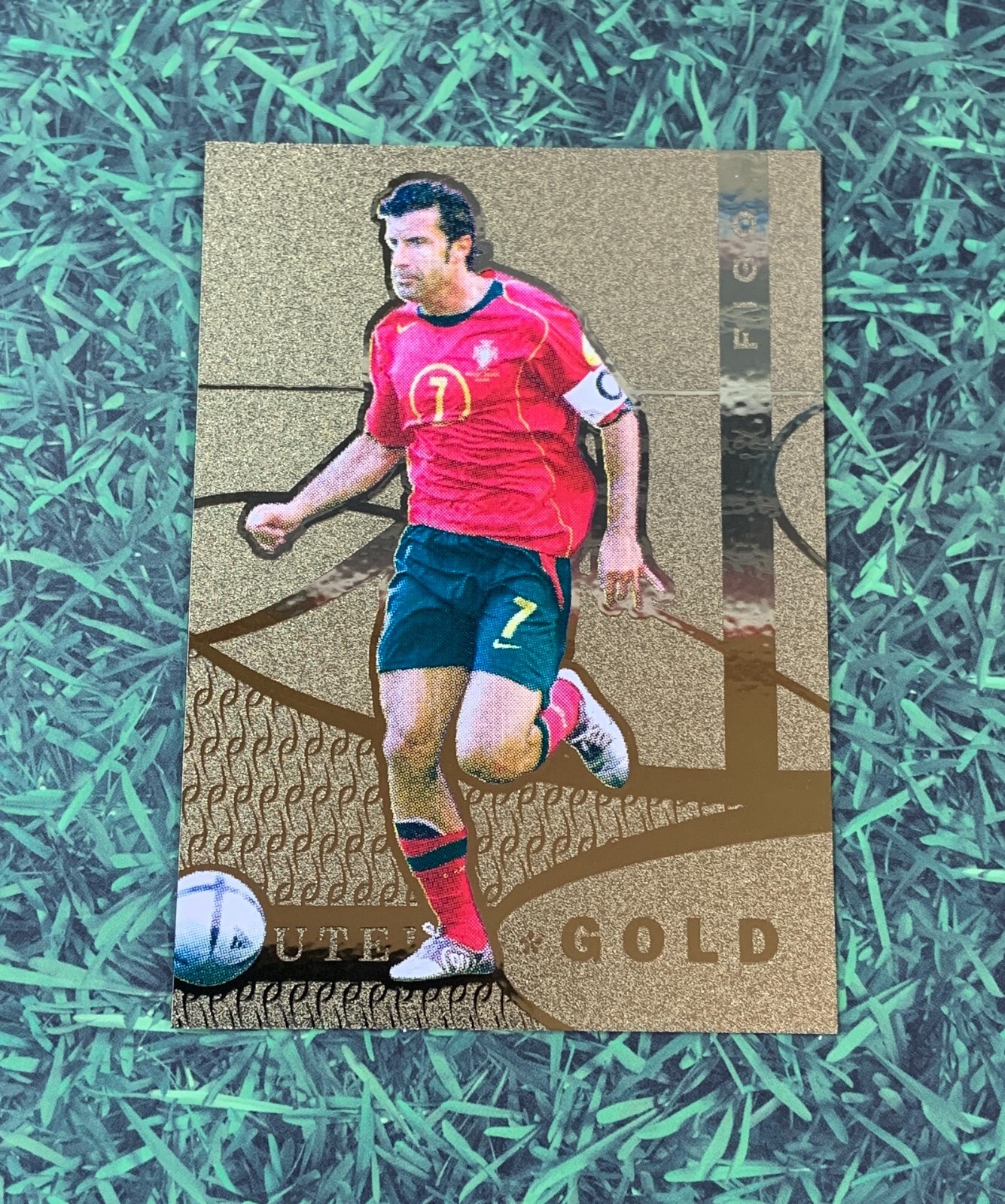 Luis Figo 2005 Futera Unique Gold Football Soccer card /820 Luis Figo 2005 Futera Unique Gold Football Soccer card /820