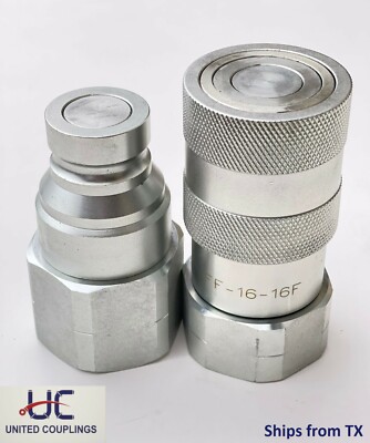 1 inch Flat Face Hydraulic Coupler | FF-16-16 | 1'' body x 1'' NPT