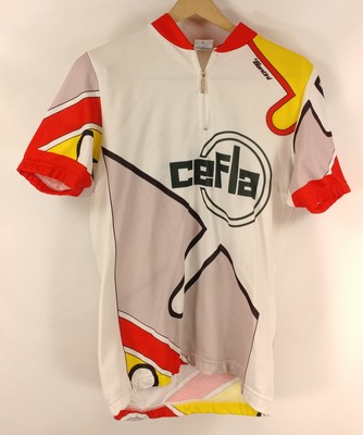 rad 80s CYCLING JERSEY by WHEELER Nalini mens size L large 90s neon short sleeve T-shirt top made in Italy