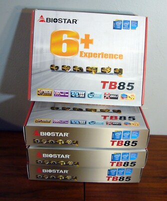 Lot of 4 BIOSTAR TB85 Intel Socket 1150 Motherboard w box