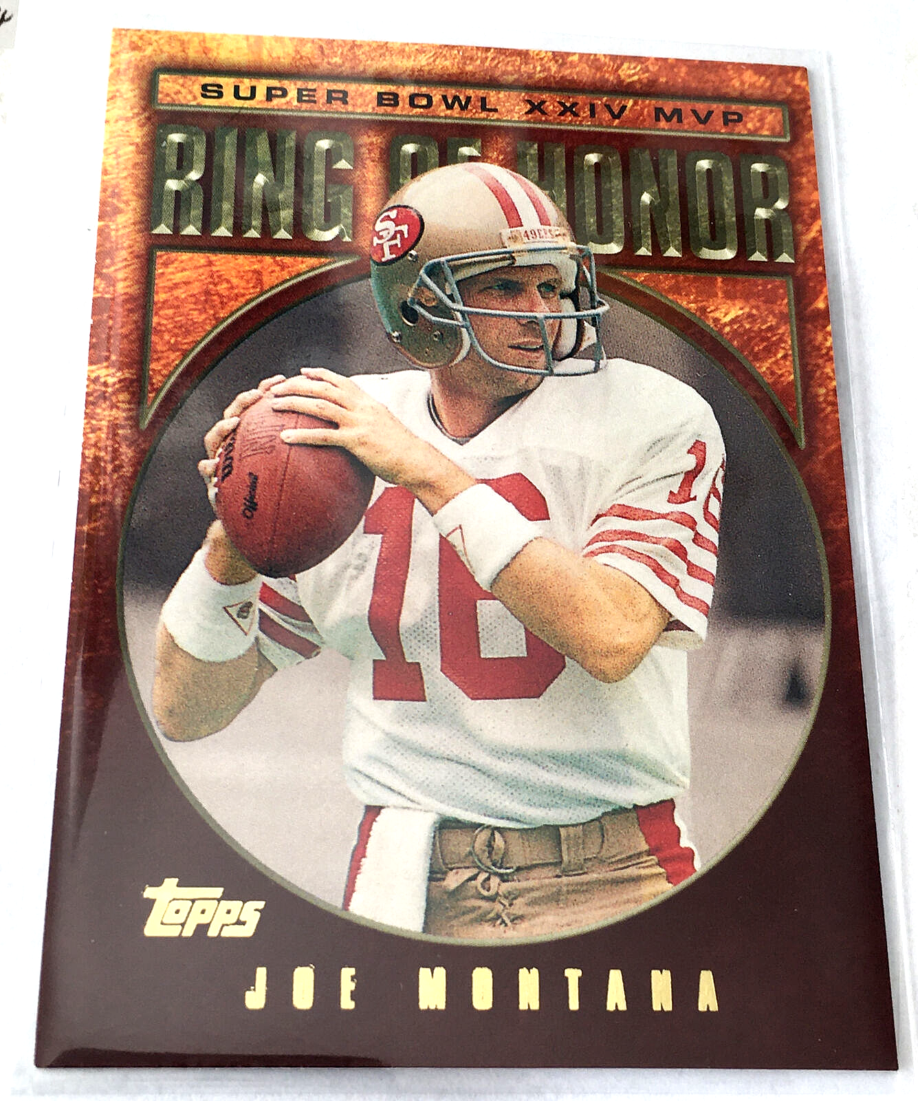 Joe Montana 2002 Topps Ring of Honor Super Bowl XXIV MVP