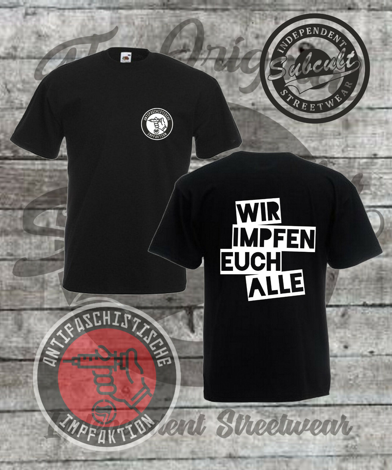 T-Shirt Größe S - 4XL Antifa Antifaschistische Aktion 161 Crew FCK NZS Punk Rock