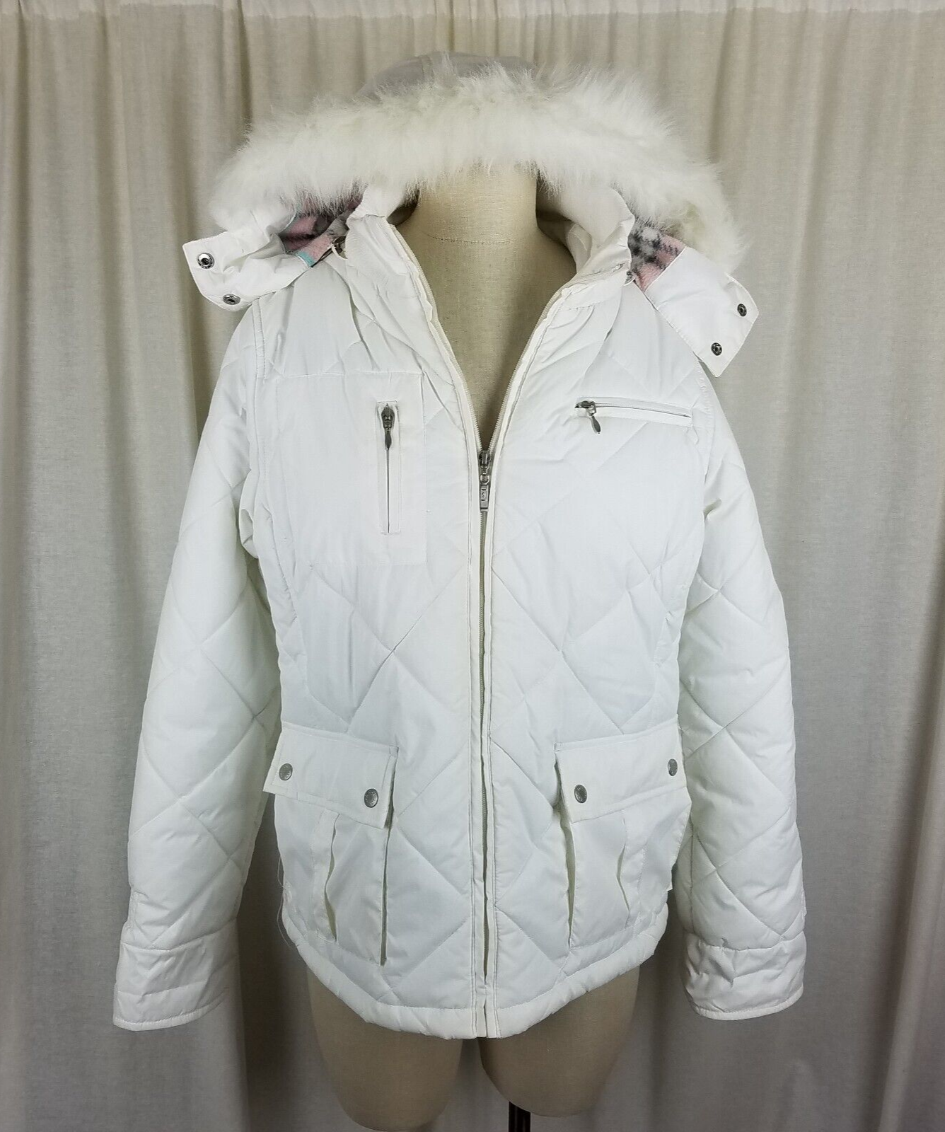 Quilted parka with hood shop