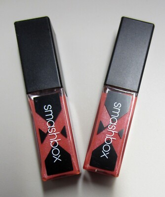 Smashbox Be Legendary Lip Lacquer - CORAL 0.10 oz MINI -NWOB - SET of 2