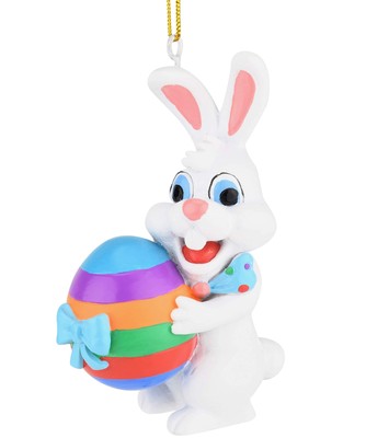 Easter Bunny Gifting an Easter Egg Ornament Decoration