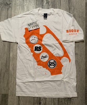 ROGUE STATUS/DTA POSSE  Caliknuckle 2.0  Tee (WHITE/ORANGE/BLACK) (SMALL)