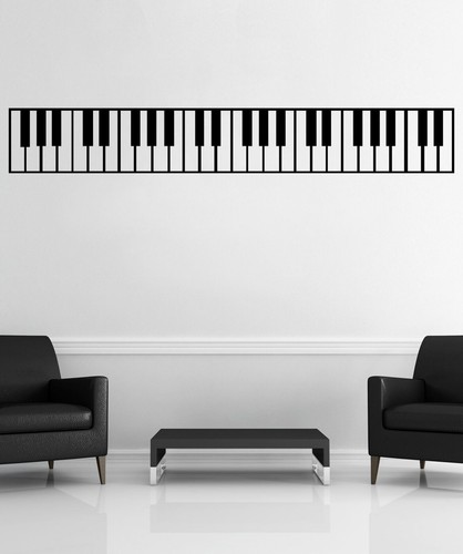 Piano Keys Die-Cut Wall Decal Sticker. Musical Instrument Decor. #OS_MB887
